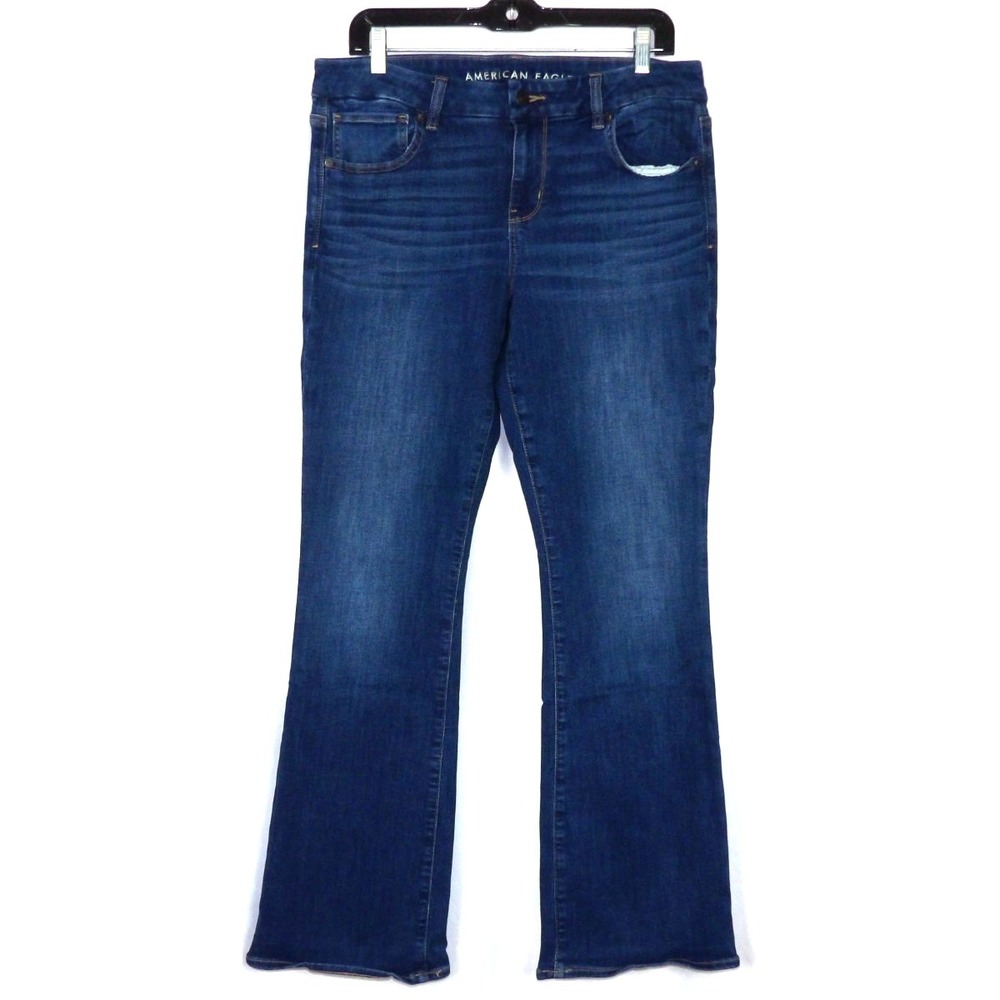 American Eagle Next Level Stretch Curvy Kick Boot Cut Denim Jeans Women's 12